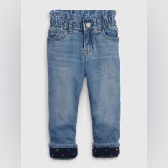 Gap Toddler Fleece-Lined Just Like Mom Jeans with Washwell - Picture 1 of 4